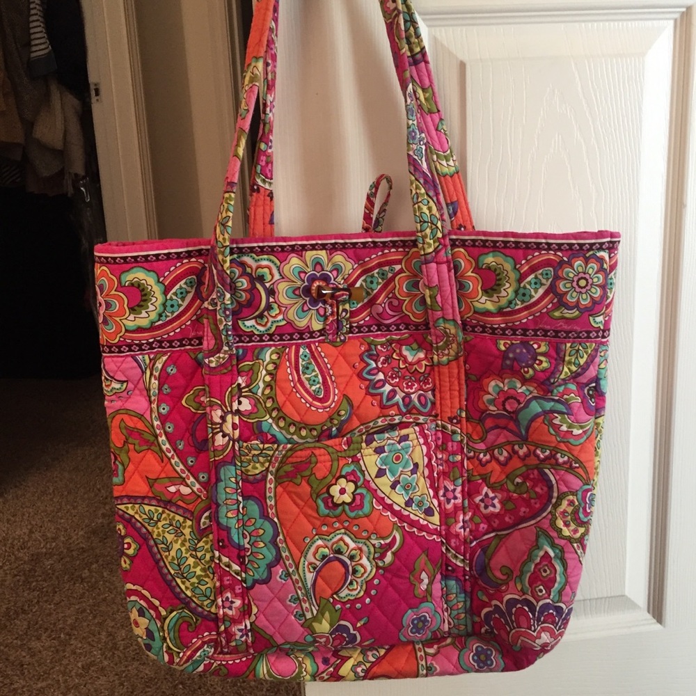 Vera Bradley Pink Swirles Paisley Tote